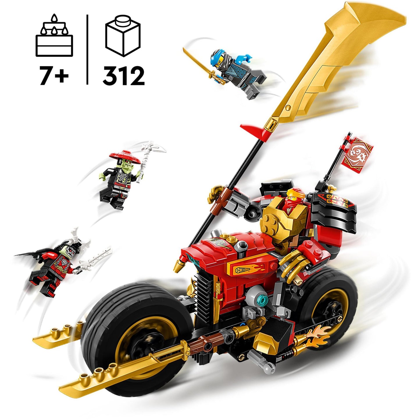 LEGO 71783 Ninjago Kais Mech-Bike EVO, Konstruktionsspielzeug