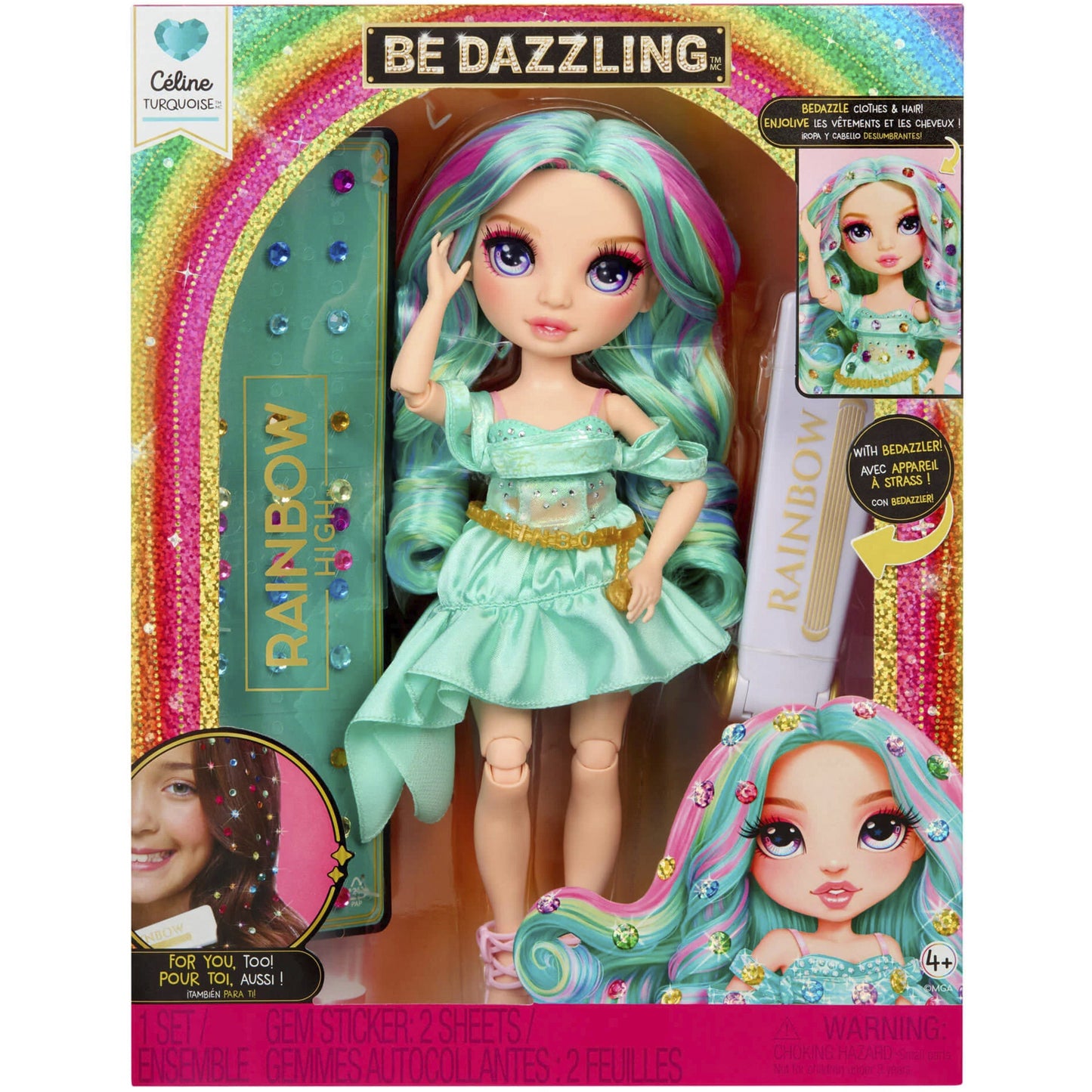 Rainbow High Be Dazzling Fashion Dolls - Celine Turquoise, Puppe