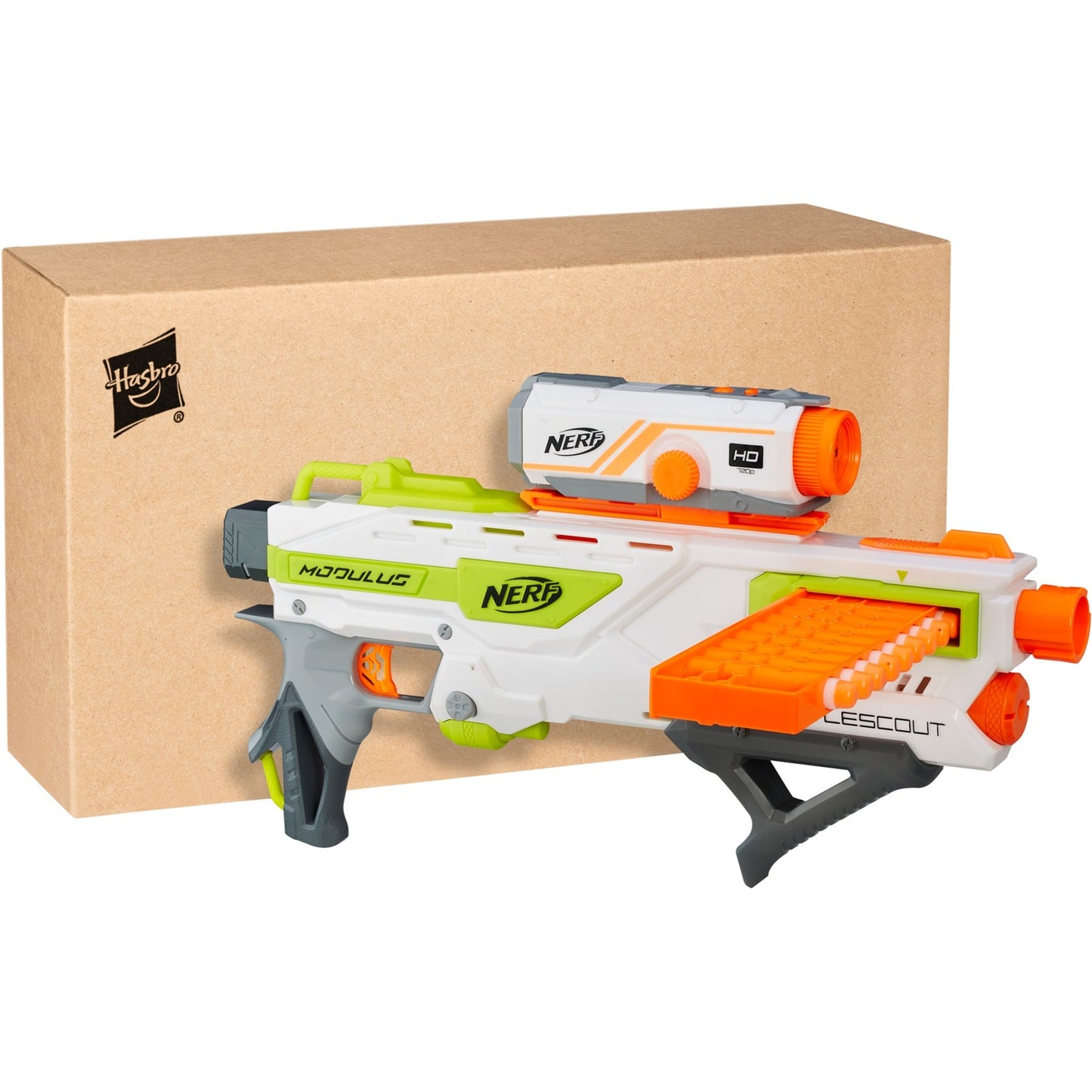 Hasbro Nerf N-Strike Elite Modulus BattleScout ICS-10, Nerf Gun (weiss/orange, Frustfreie Verpackung)