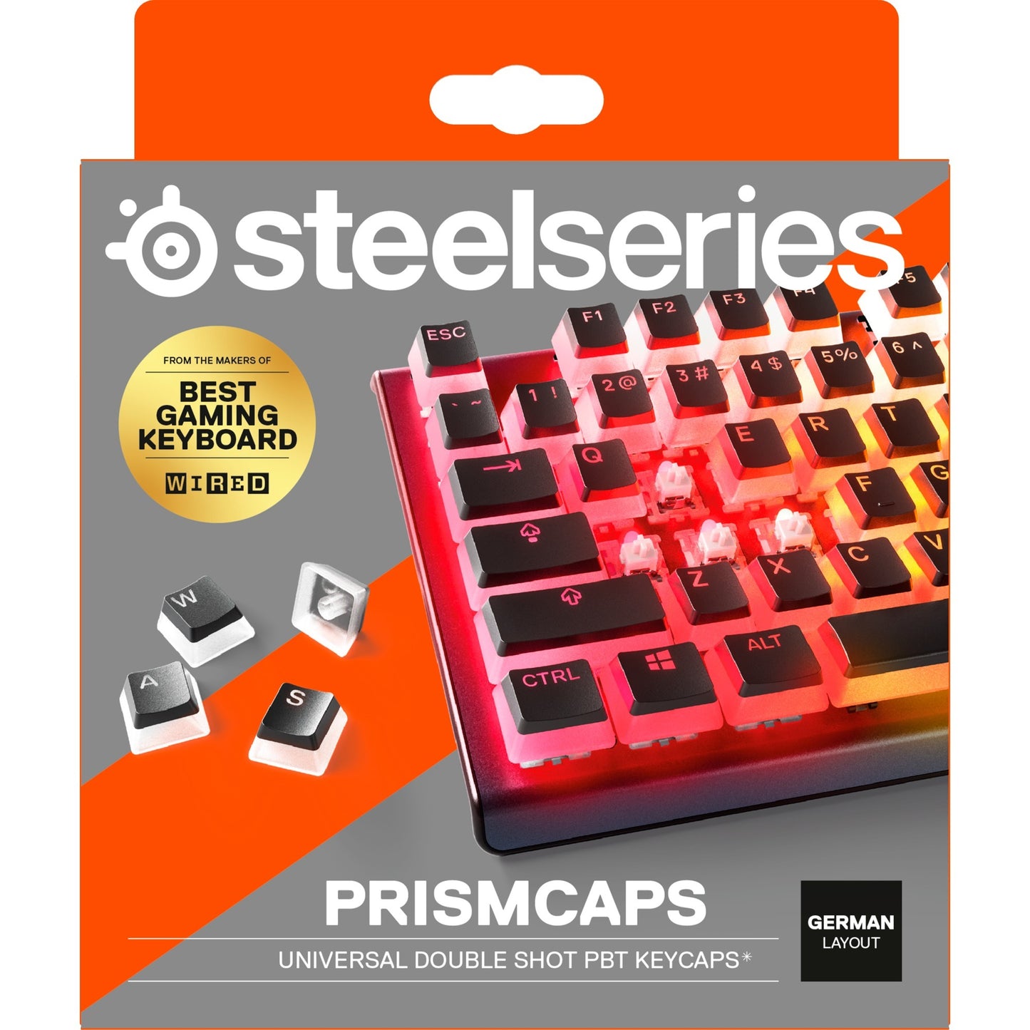 Steelseries PrismCaps (schwarz/transparent, DE-Layout)