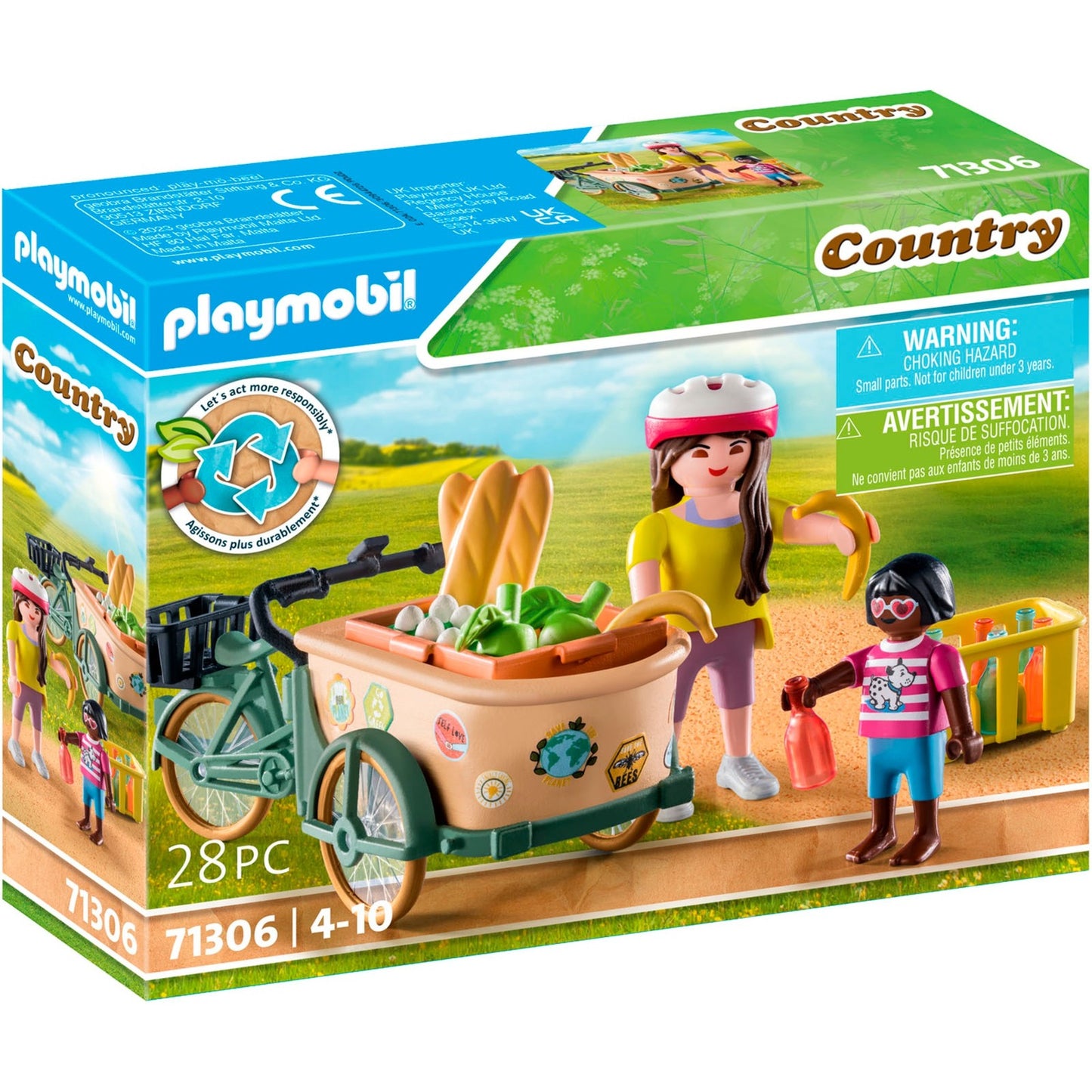 PLAYMOBIL 71306 Country Lastenfahrrad, Konstruktionsspielzeug