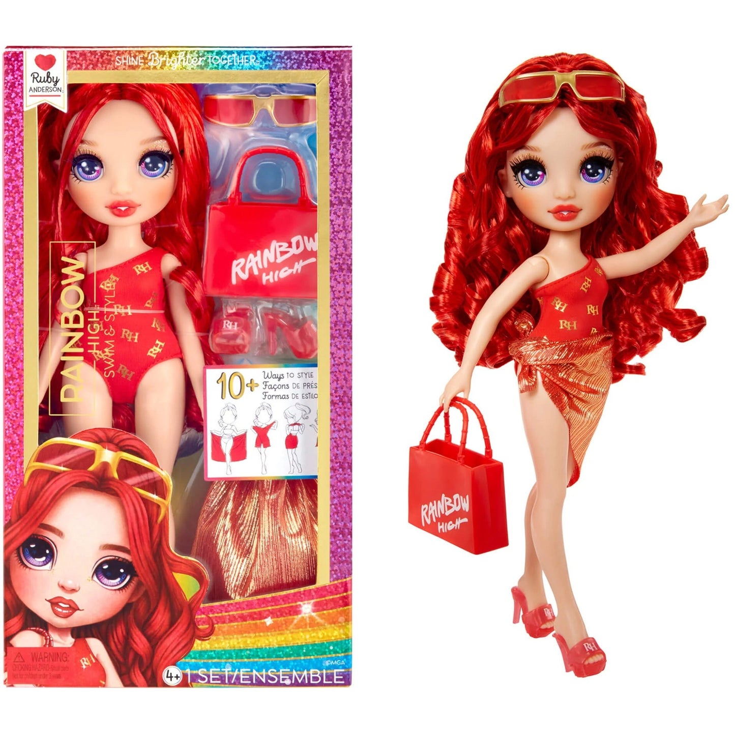 MGA Entertainment Rainbow High Swim & Style - Ruby (Red)