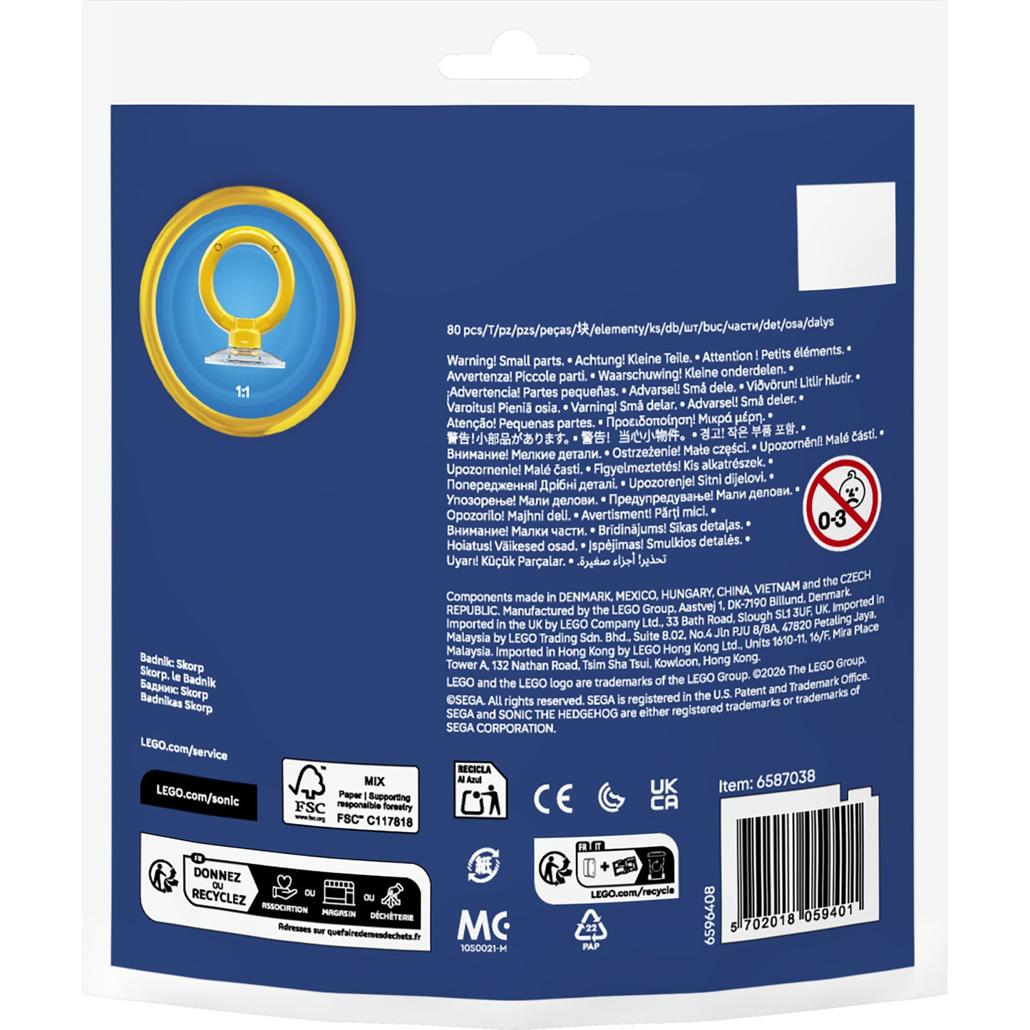 30733 Sonic the Hedgehog Badnik: Skorp, Konstruktionsspielzeug