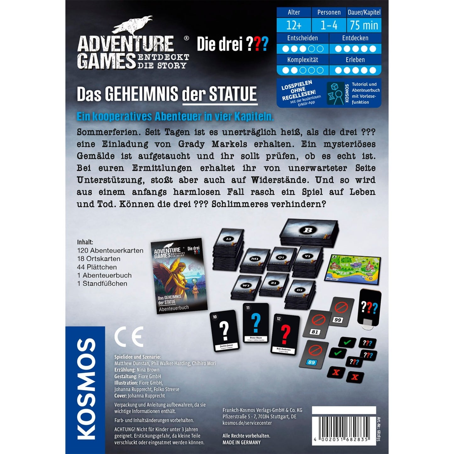 KOSMOS Adventure Games - Die drei ???: Das Geheimnis der Statue, Brettspiel