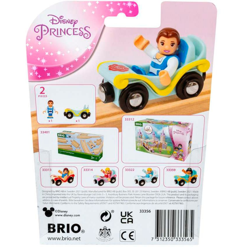 BRIO Disney Princess Belle mit Waggon, Spielfahrzeug