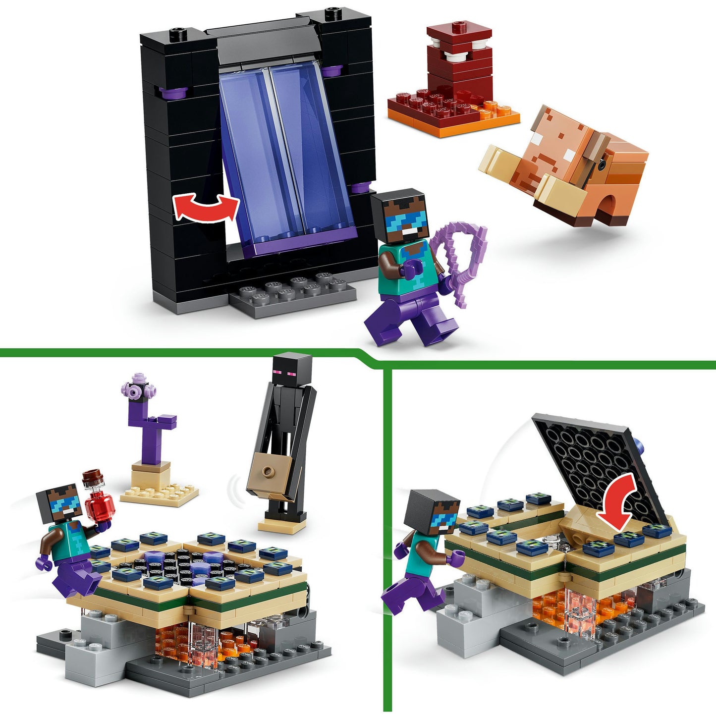 21584 Minecraft Reise durch Nether und Endportal, Konstruktionsspielzeug