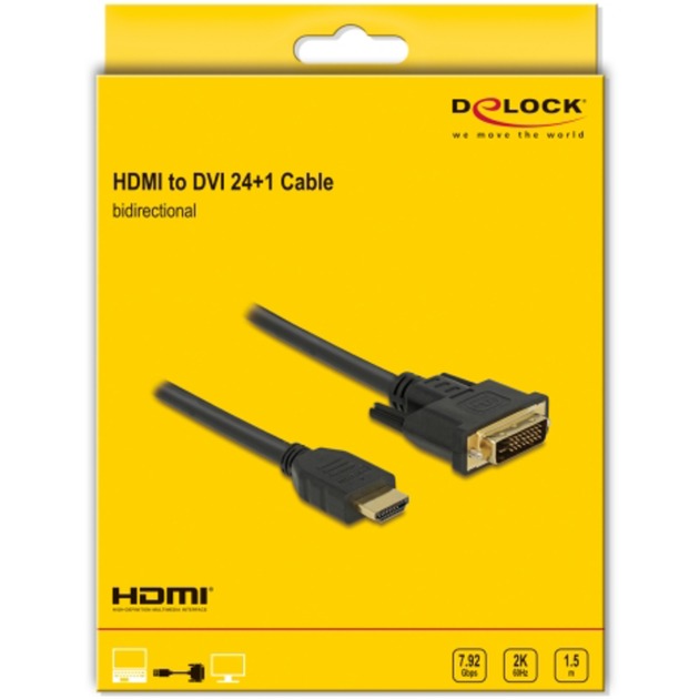 Adapterkabel HDMI > DVI 24+1 bidirektional