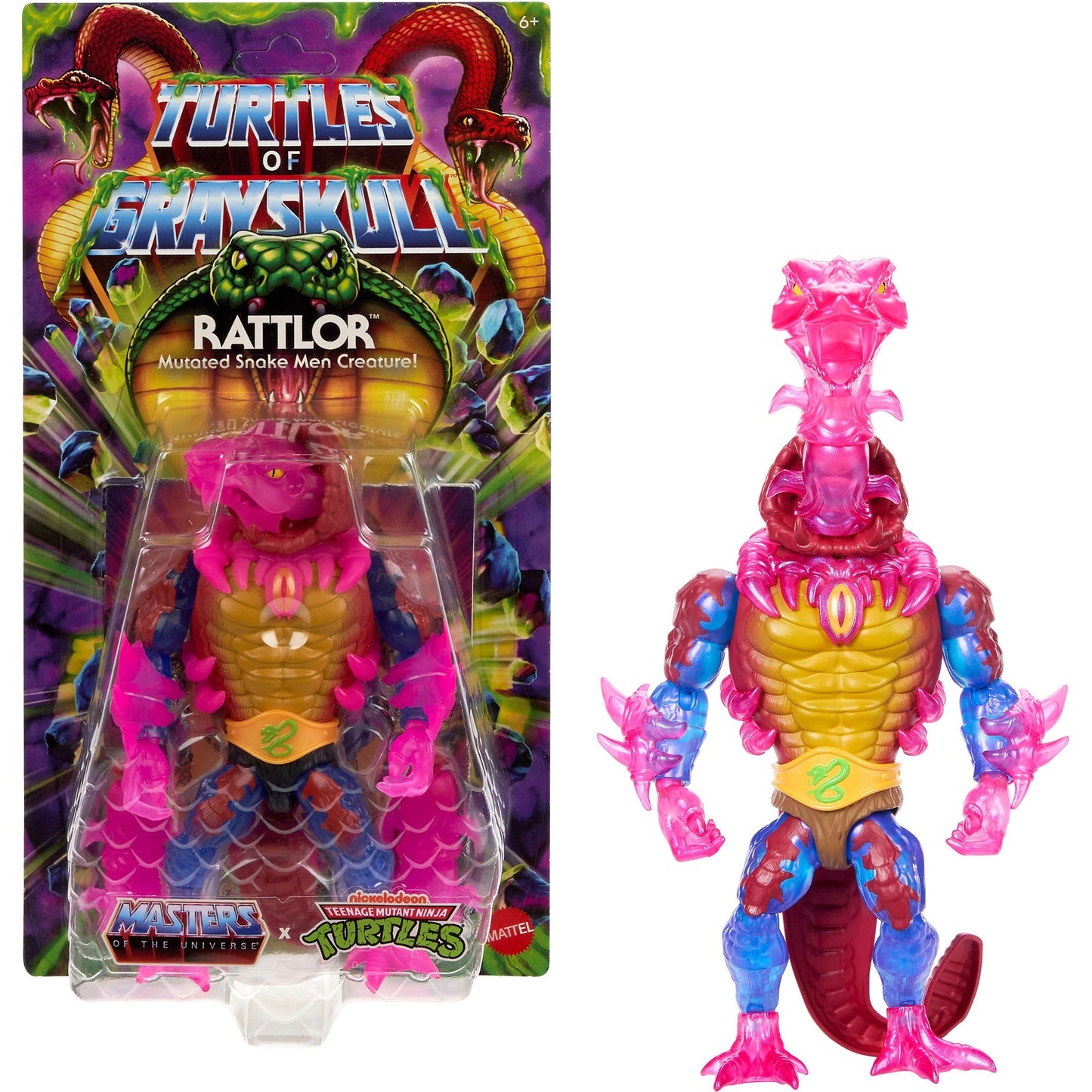 Masters of the Universe Origins Turtles of Grayskull Rattlor, Spielfigur