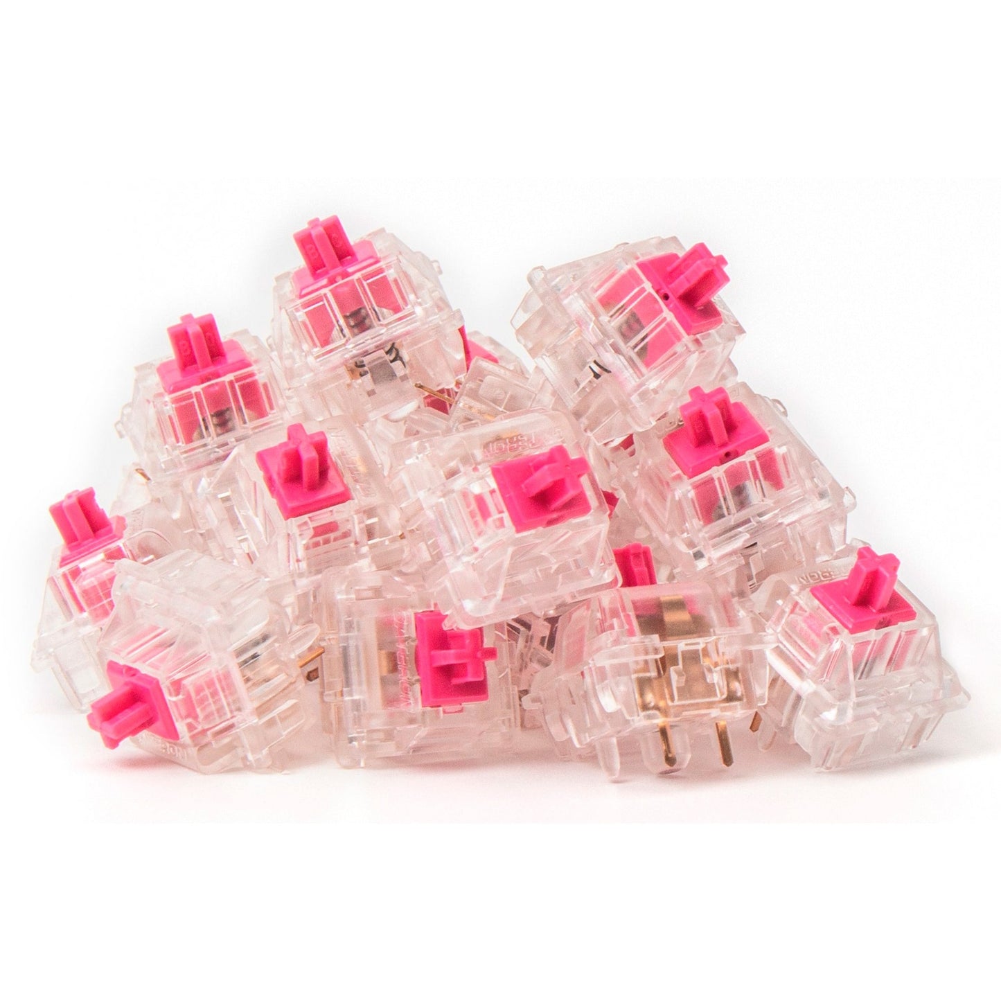 Keychron Gateron Aliaz Silent Tactile (80 Gf) Switch-Set (pink/transparent, 110 Stück)