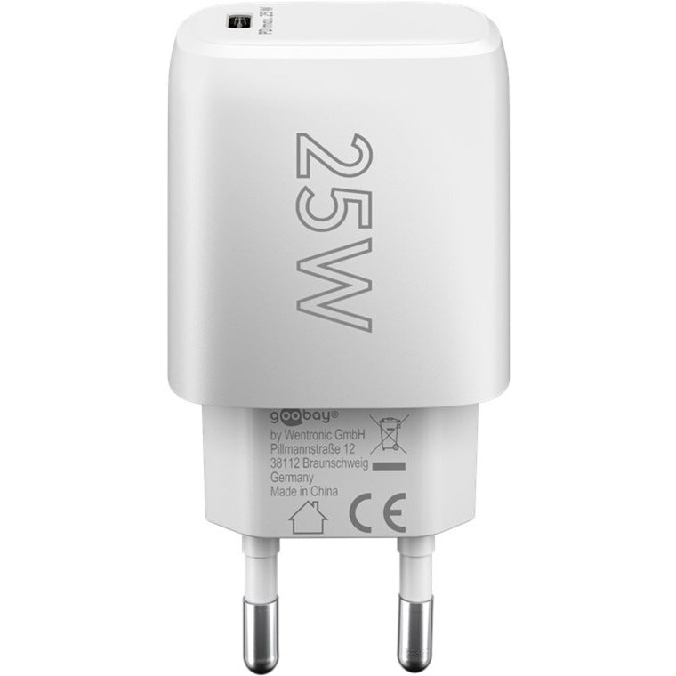 Goobay USB-C PD GaN Schnellladegerät 25 Watt (weiss, Power Delivery 3.0)