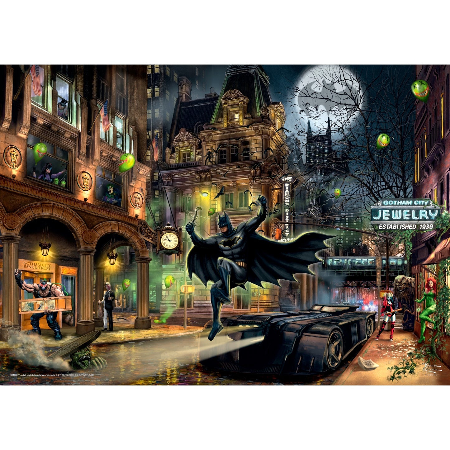 Schmidt Spiele Thomas Kinkade Studios: DC - Batman Gotham City (schwarz, 1000 Teile)