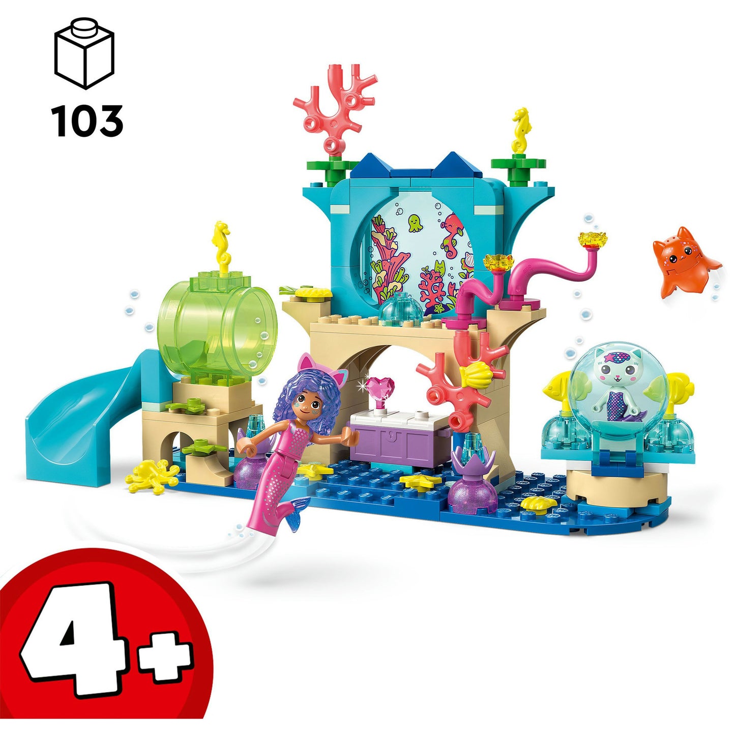 11204 Gabby´s Dollhouse Gabbys Aquarium Abenteuer, Konstruktionsspielzeug