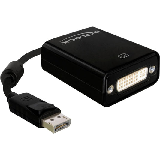 DeLOCK Adapter Displayport-Stecker > DVI-I-Buchse (schwarz, 12,5 cm, Lite Retail)