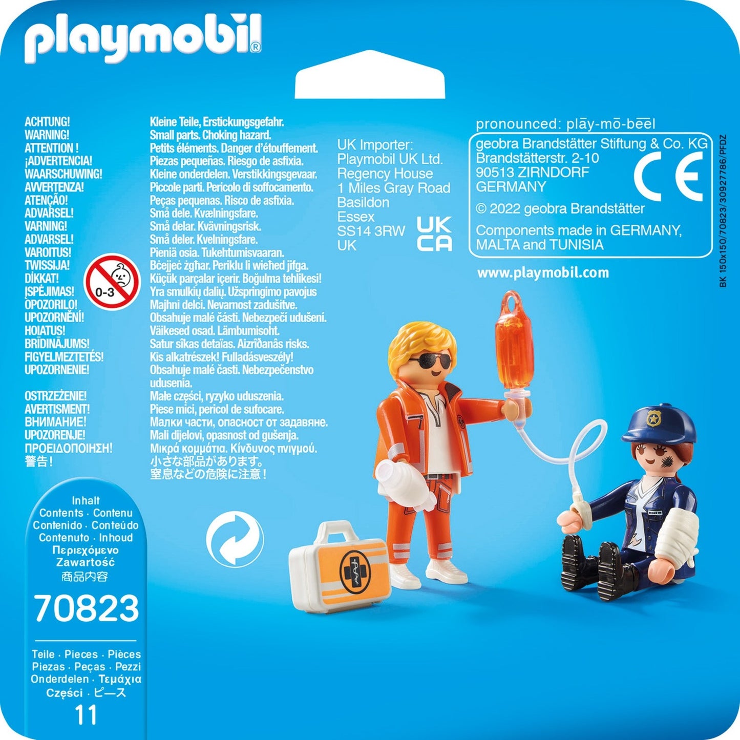 PLAYMOBIL 70823 DuoPack Notarzt und Polizistin, Konstruktionsspielzeug