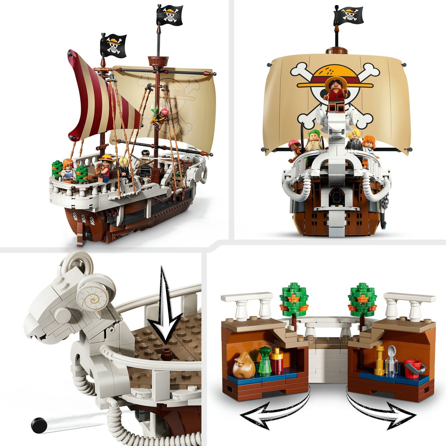 75639 One Piece Das Piratenschiff Flying Lamb, Konstruktionsspielzeug