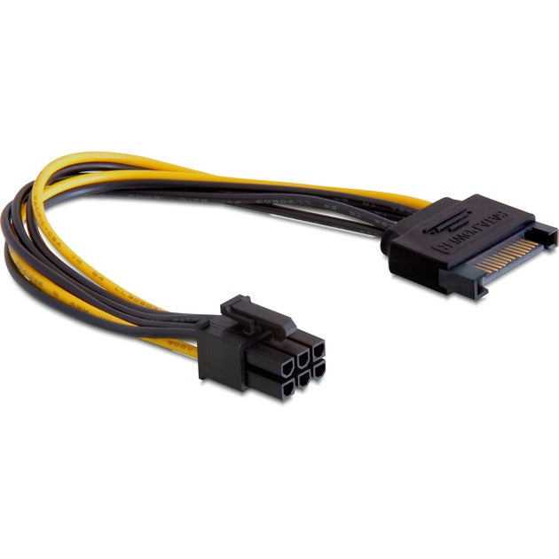 DeLOCK Strom-Adapterkabel 15 Pin SATA > 6 Pin PCIe (21 cm)