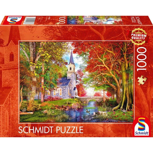 Schmidt Spiele Kapelle im Herbstzauber (1000 Teile)