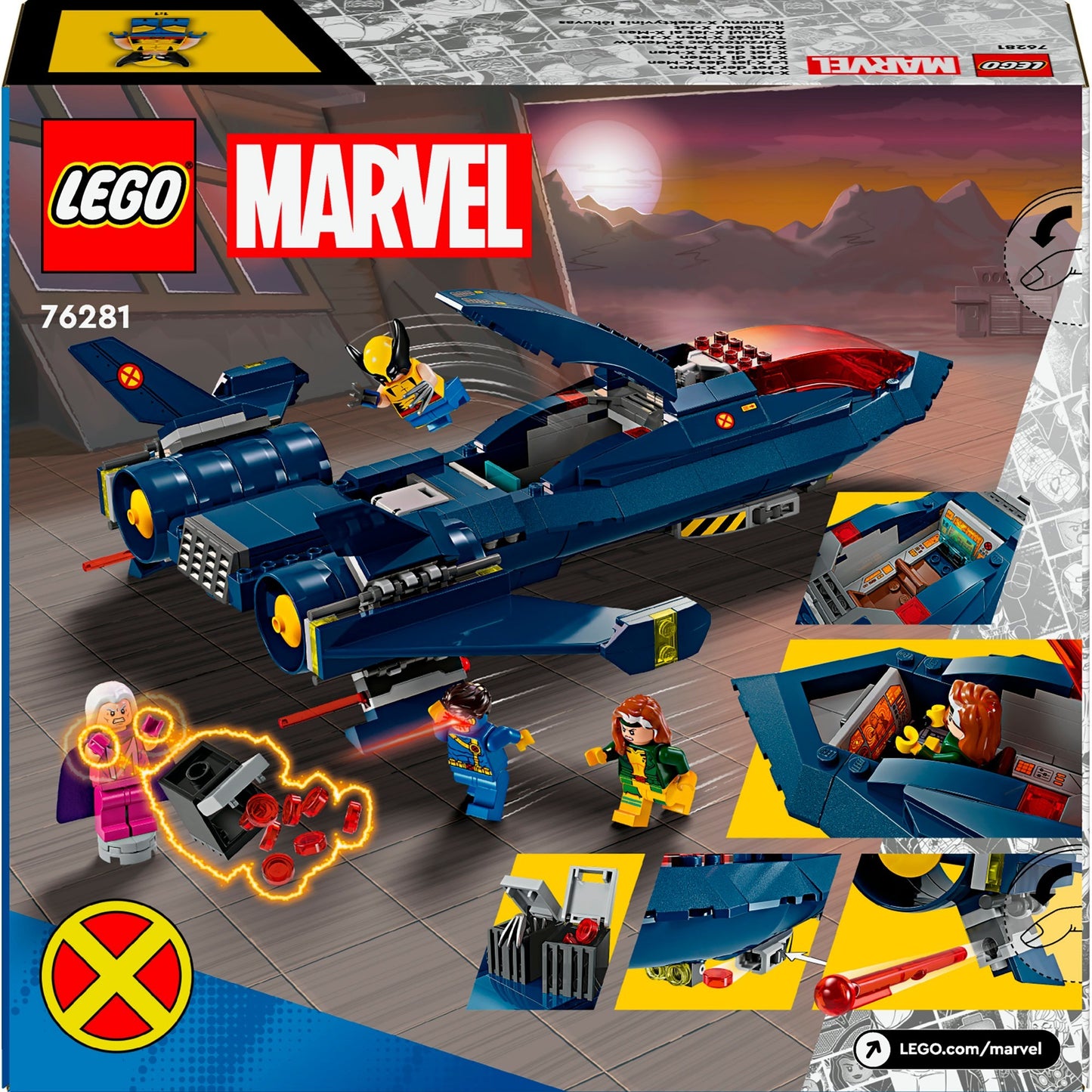 LEGO 76281 Marvel Super Heroes X-Jet der X-Men, Konstruktionsspielzeug