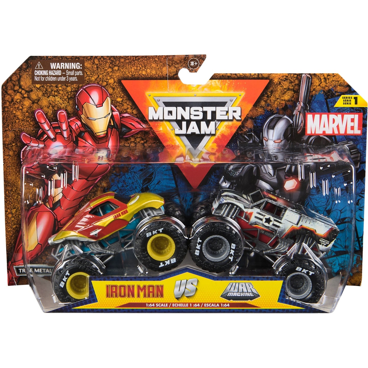 Spinmaster Monster Jam 2er-Pack Iron Man vs. War Machine (Massstab 1:64)