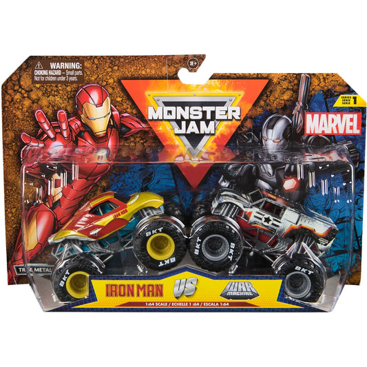 Spinmaster Monster Jam 2er-Pack Iron Man vs. War Machine (Massstab 1:64)