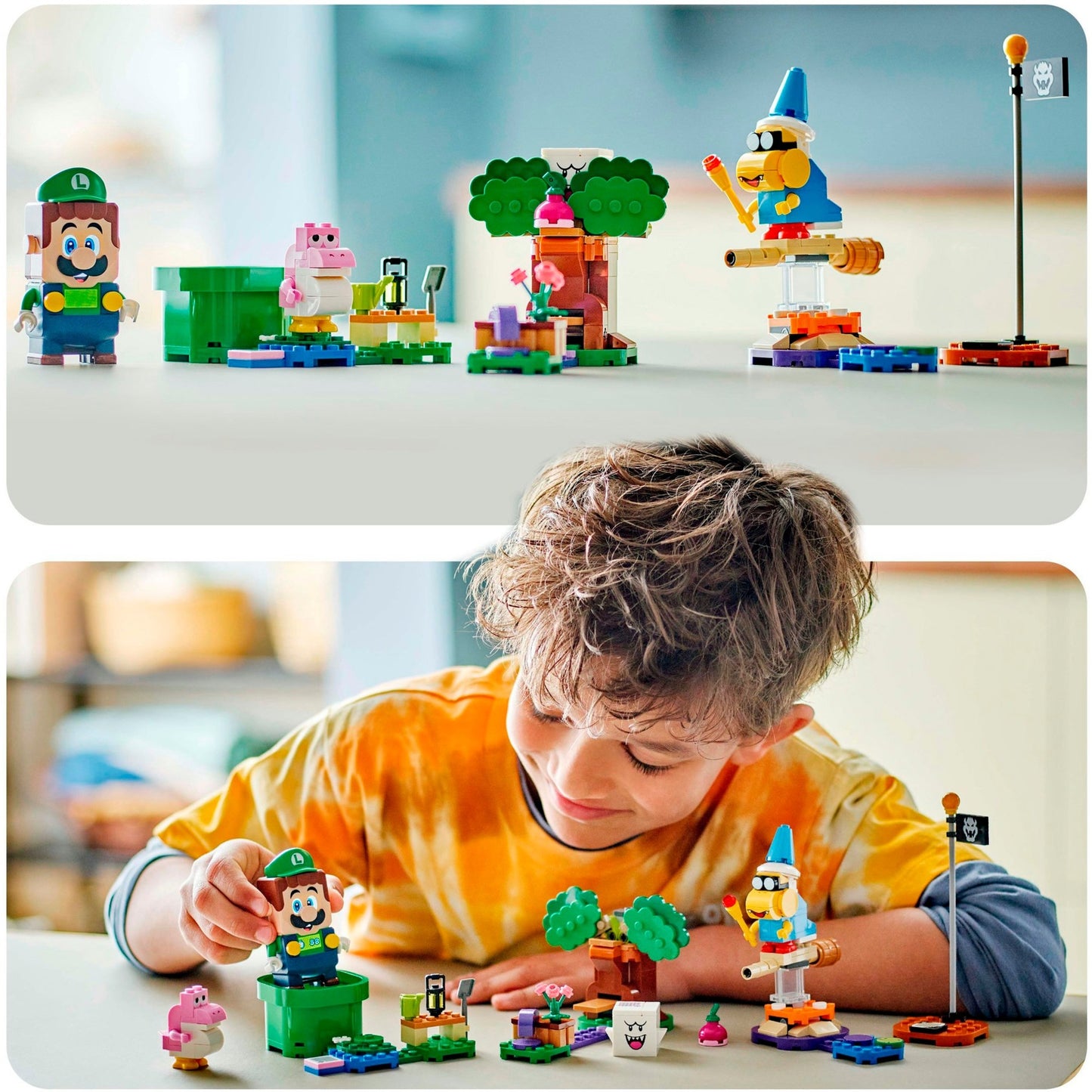 LEGO 71440 Super Mario Abenteuer mit dem interaktiven LEGO Luigi, Konstruktionsspielzeug