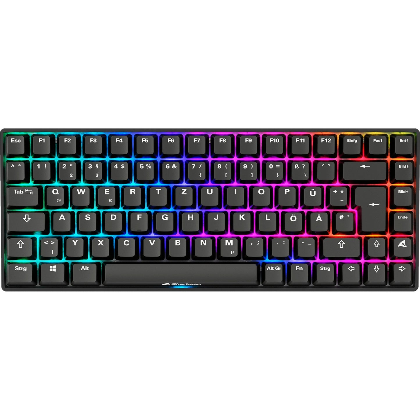 Sharkoon SKILLER SGK50 S3 PBT (schwarz, DE-Layout, Gateron G Pro 3.0 Yellow)