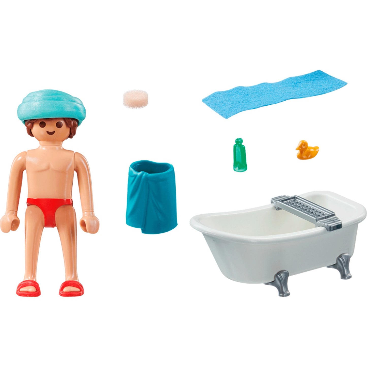 PLAYMOBIL 71167 specialPLUS Mann in der Badewanne, Konstruktionsspielzeug