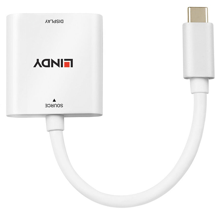 Lindy USB Konverter, USB-C Stecker > HDMI Buchse (weiss, 10cm)