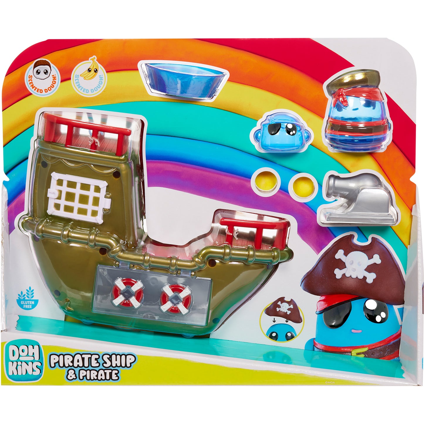 DohKins Pirate Ship Playset, Kneten