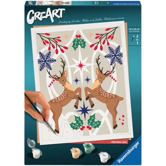 CreArt - Weihnachtlicher Hirsch, Malen