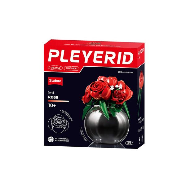 PLEYERID Roter Rosenstrauss., Konstruktionsspielzeug