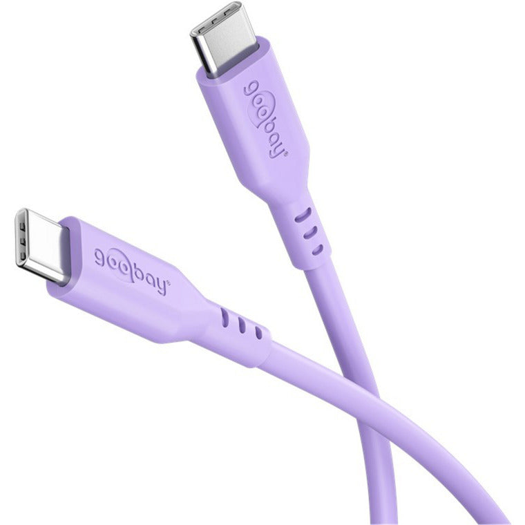 USB 2.0 Silikonkabel lila, USB-C Stecker > USB-C Stecker