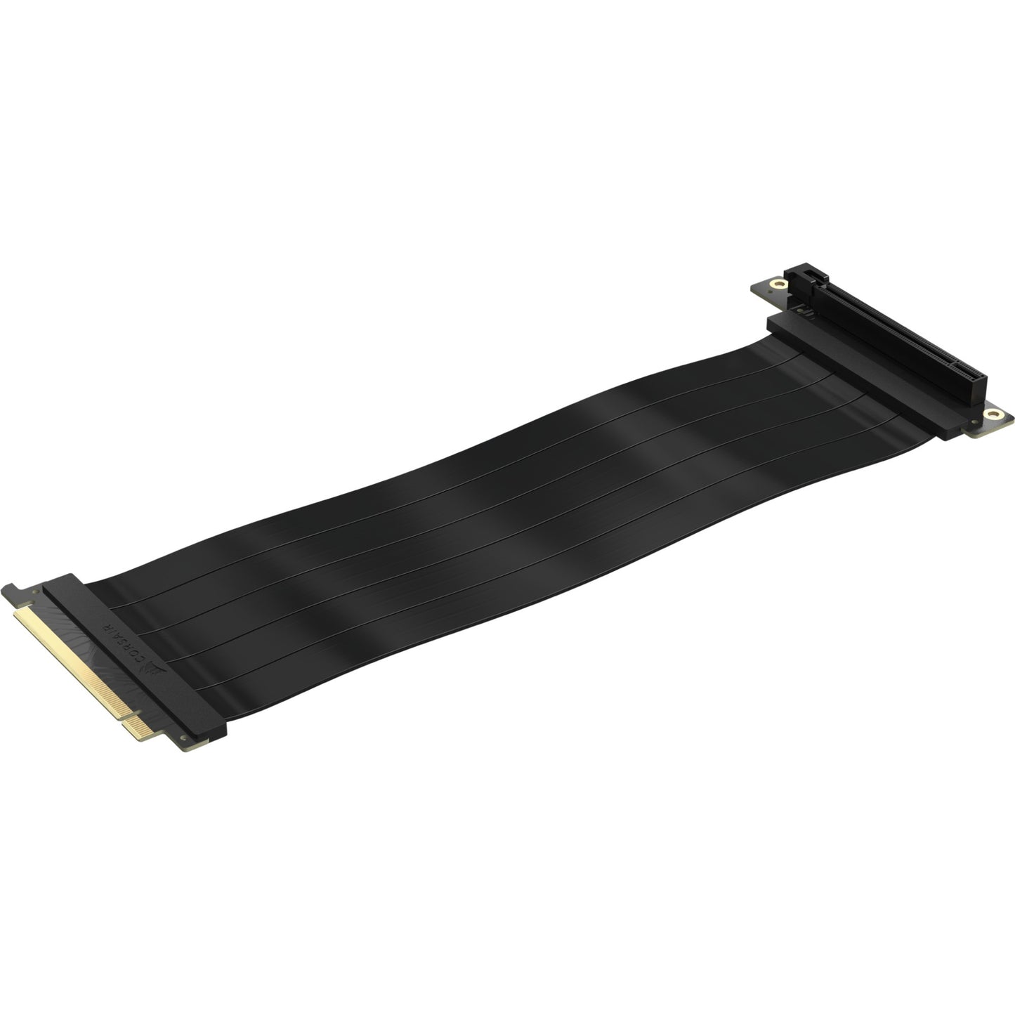 Corsair Premium PCIe 4.0 x16 Verlängerungskabel 90° (schwarz, 30cm, Buchse abgewinkelt)