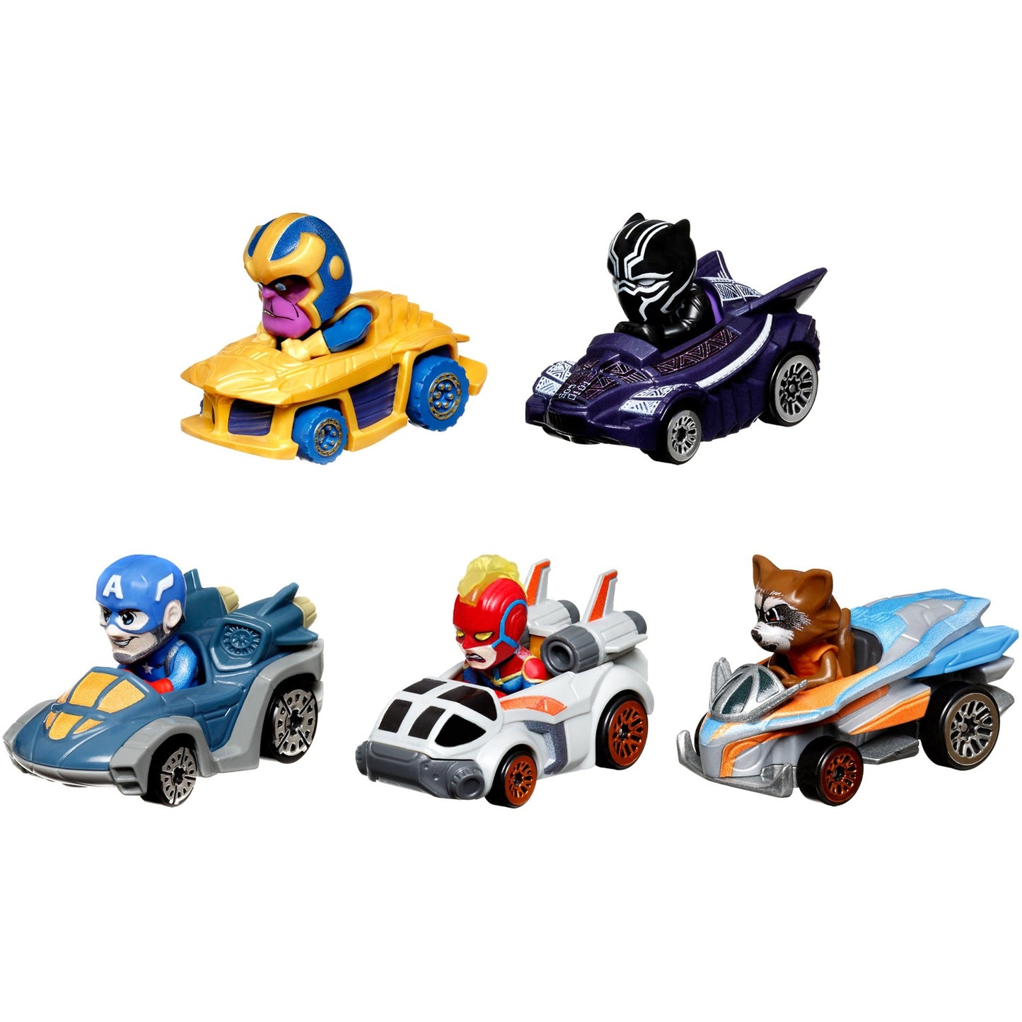 Hot Wheels Racerverse Marvel 5er-Pack, Spielfahrzeug