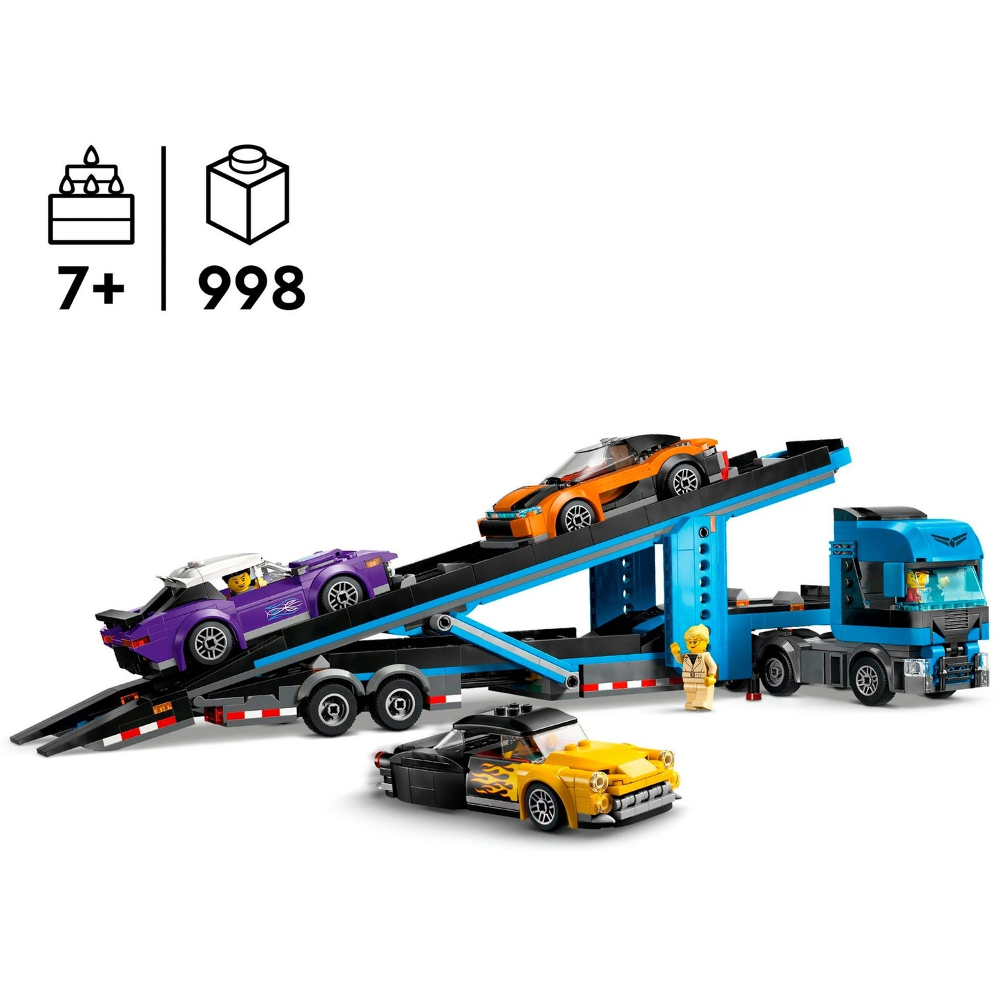 LEGO 60408 City Autotransporter mit Sportwagen, Konstruktionsspielzeug