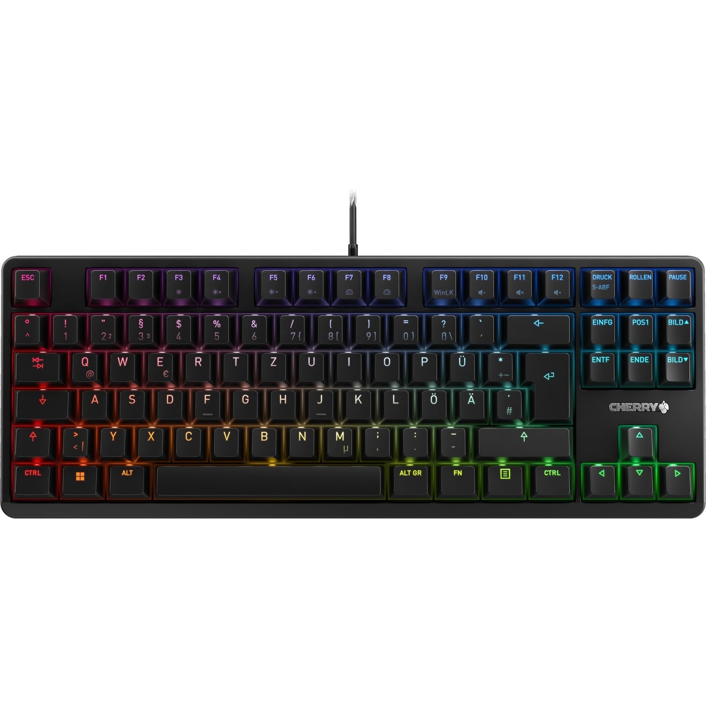 Cherry G80-3000N RGB TKL (schwarz, DE-Layout, Cherry MX Silent Red)