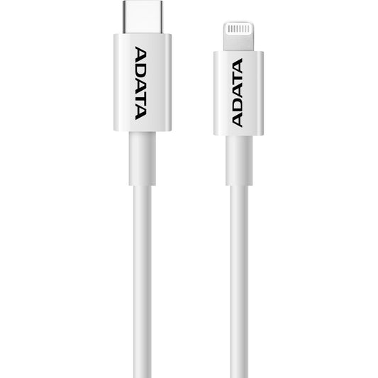 ADATA USB 2.0 Ladekabel, USB-C Stecker > Lightning Stecker (weiss, 1 Meter, PD)