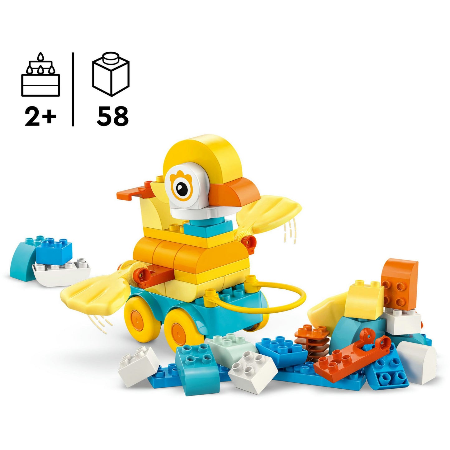 10448 DUPLO Town Tiere auf Rädern 3-in-1-Set, Konstruktionsspielzeug