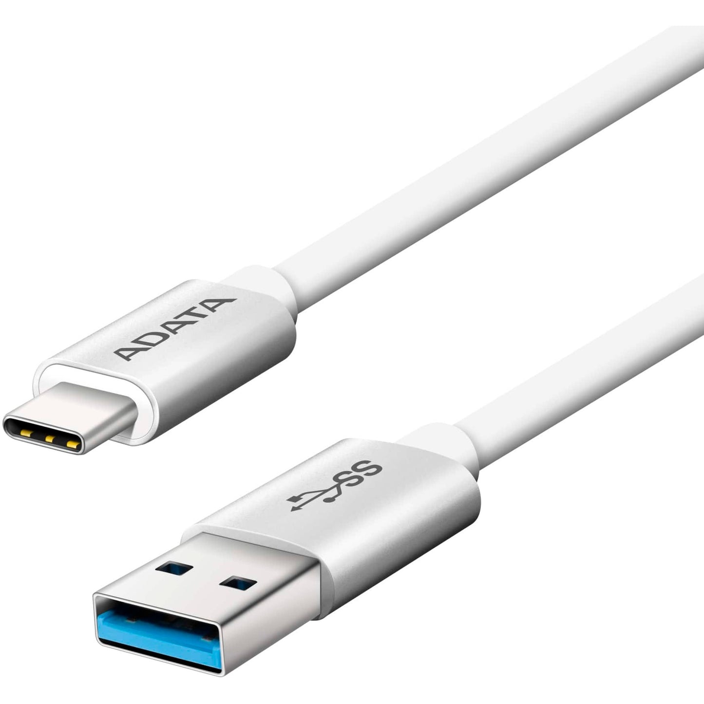 ADATA USB 3.2 Gen 1 Kabel, USB-A Stecker > USB-C Stecker silver (weiss/silber, 1 Meter, Aluminium)