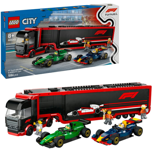 60445 City F1 Transporter mit RB20 & AMR24 F1 Rennautos, Konstruktionsspielzeug