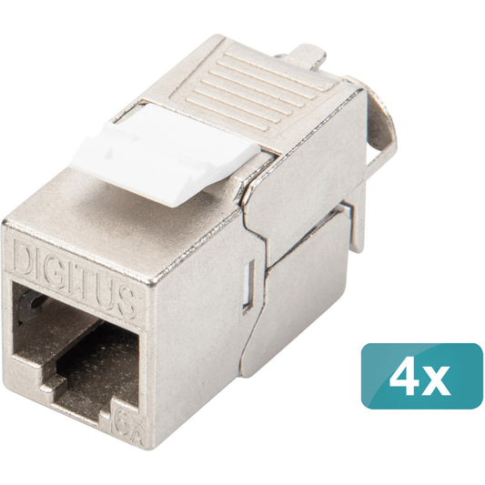CAT 6A Keystone Modul geschirmt werkzeugfrei 4 Stk., Keystone-Modul