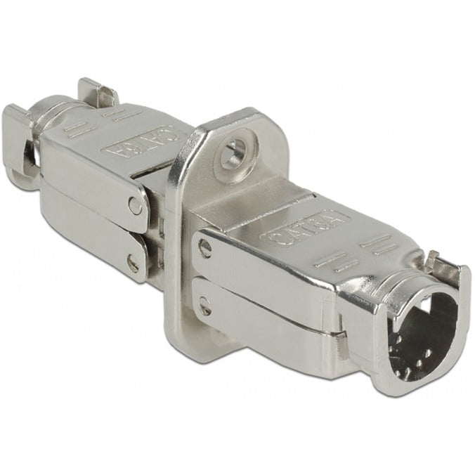 DeLOCK Verbinder für Netzwerkkabel Cat.6a STP werkzeugfrei (silber)