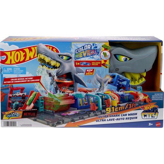 Hot Wheels Hot Wheels City Ultimative Hai Auto-Waschanlage, Spielgebäude