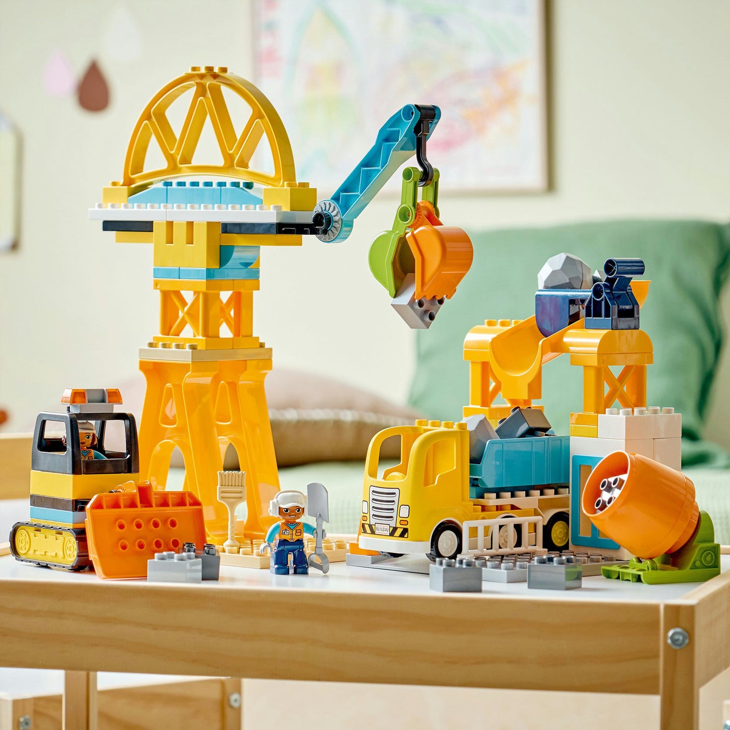 10476 DUPLO Town Baustelle mit Baufahrzeugen - 3-in-1-Set, Konstruktionsspielzeug