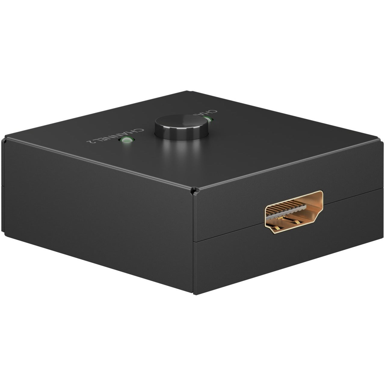 Goobay Manuelle HDMI-Umschaltbox 2 auf 1 (4K @ 30Hz), HDMI Switch (schwarz)