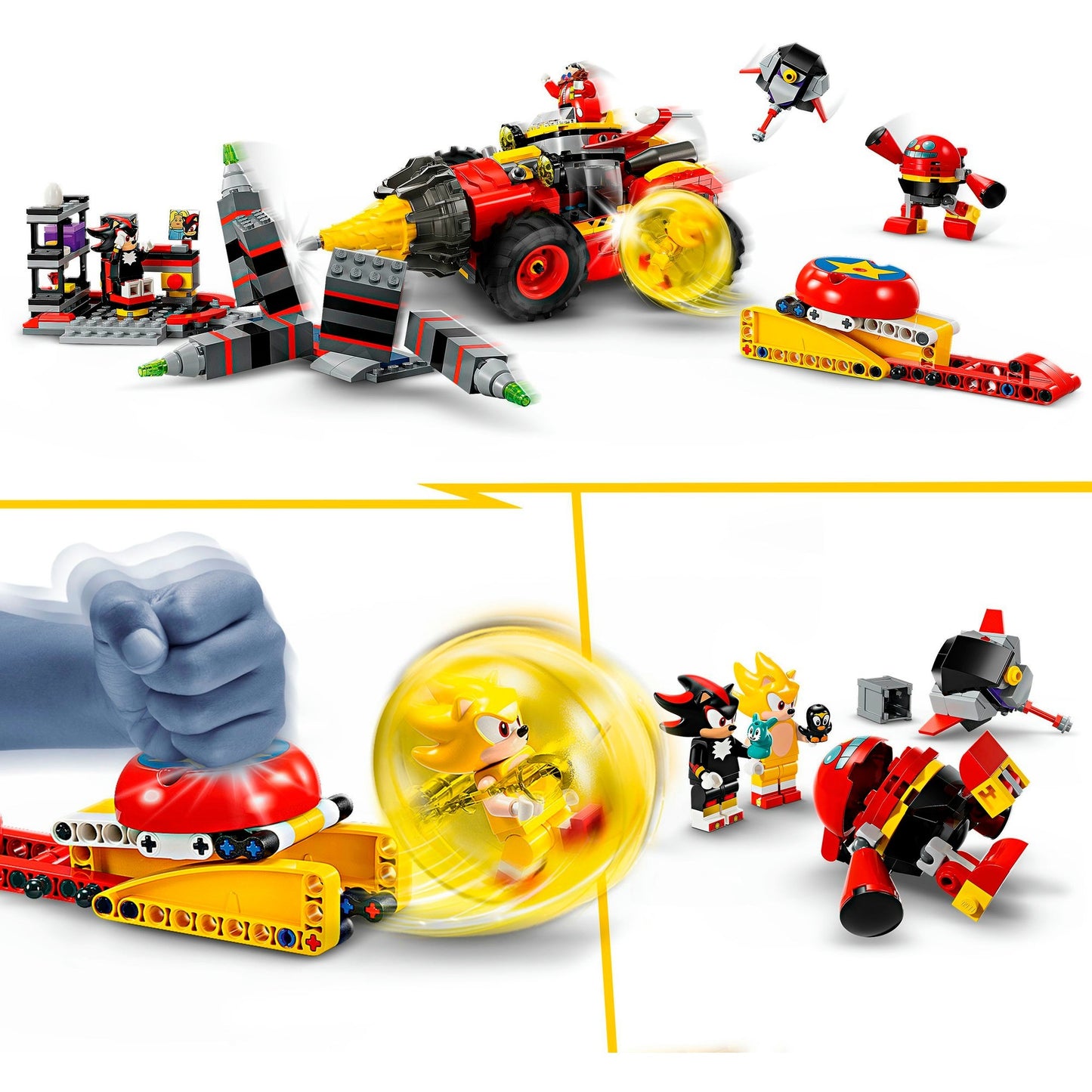 LEGO 76999 Sonic the Hedgehog Super Sonic vs. Egg Drillster, Konstruktionsspielzeug