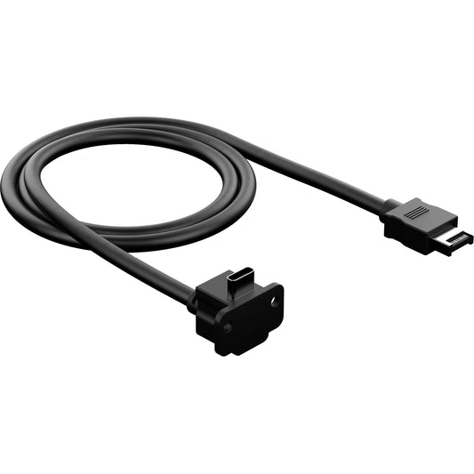 Fractal Design USB 3.2 Gen 2 Kabel Model E, 19 Pin Stecker > USB-C Stecker (schwarz, 1 Meter)