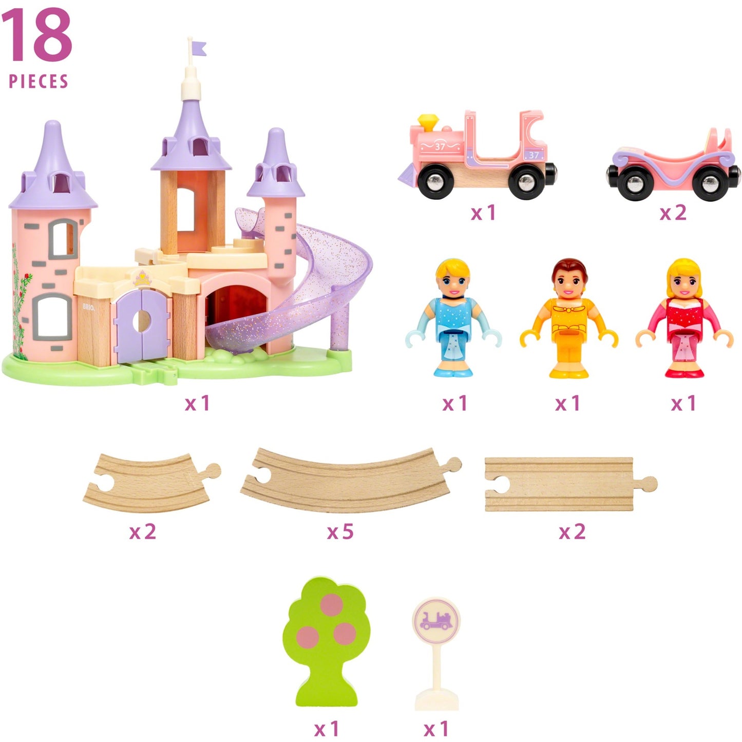 BRIO Disney Princess Traumschloss Eisenbahn-Set