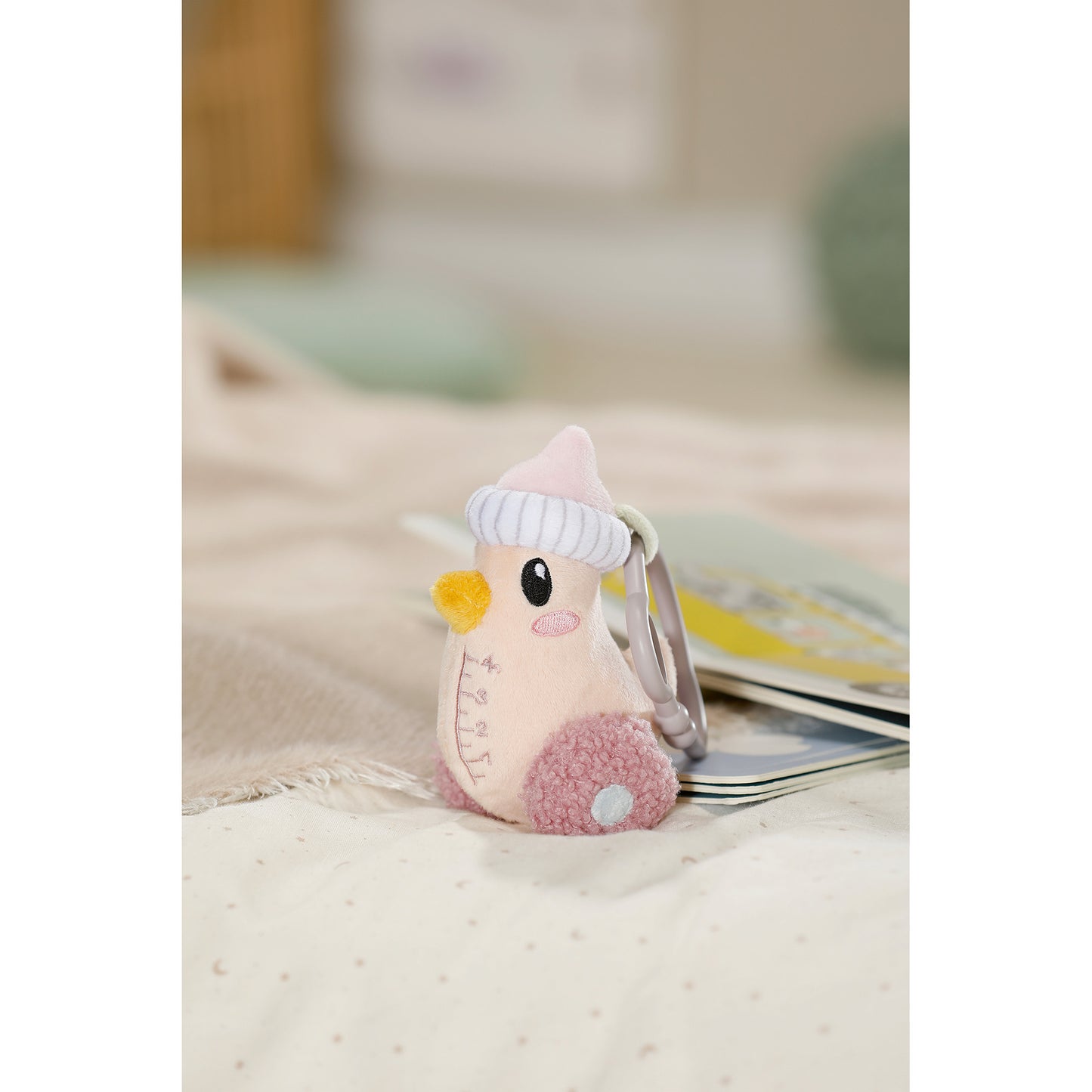 Flasche für Babys mit Rassel im Inneren und Clip, waschbar, Babyflasche