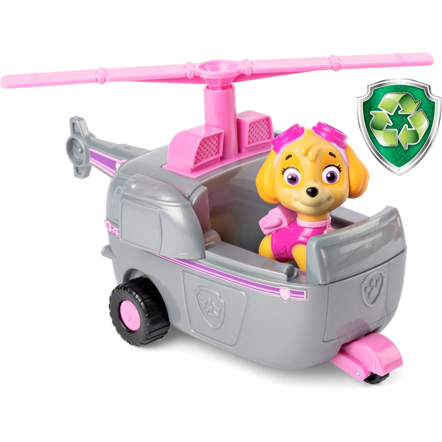 Spinmaster Paw Patrol - Helikopter mit Skye-Figur (grau/rosa)